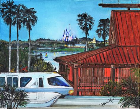 Polynesian Resort & Monorail a Print of the Original - Etsy