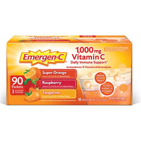 Emergen-C 1,000mg Vitamin C Dietary Supplement, 90 ct. - BJ's Wholesale Club