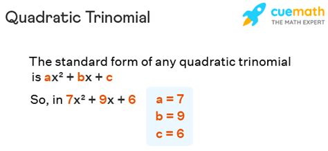 Trinomials - Formula, Examples, Types