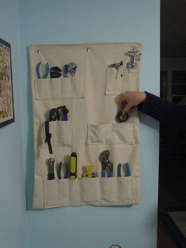 Wall Tool Organizer - baggy pocket for all the odds and en… | Flickr