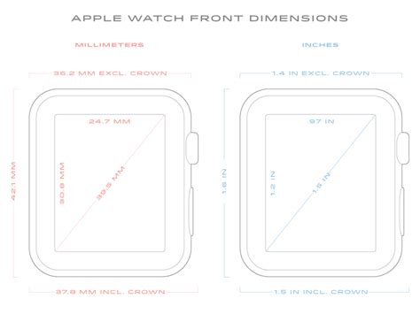 Apple Watch Dimensions Diagrammed — Gavitron