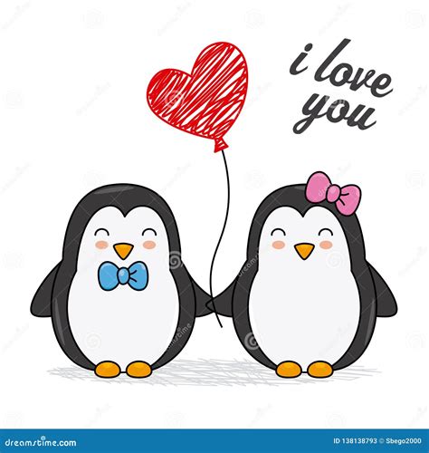 Kissing Penguins Stock Illustrations – 14 Kissing Penguins Stock ...