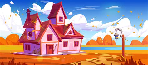 Cartoon Village House Background Vector Art, Icons, and Graphics for Free Download