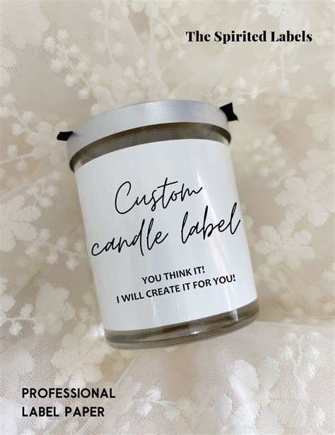 Custom Candle Labels/personalized Birthday Gift/custom Wedding Gift ...