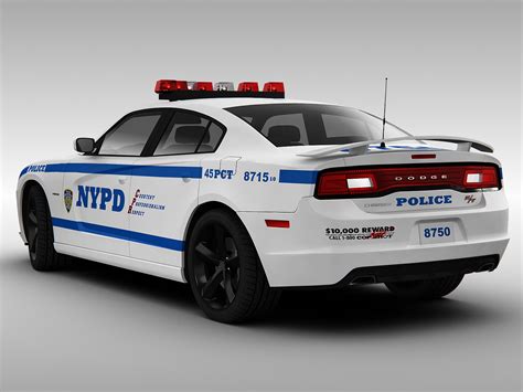 Dodge Charger NYPD Police Car 2013 3D Model .max .obj .3ds .fbx - CGTrader.com