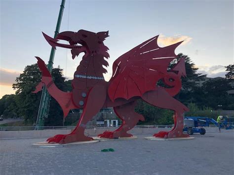 My Welsh Dragon Statue has been built!!! : r/Wales