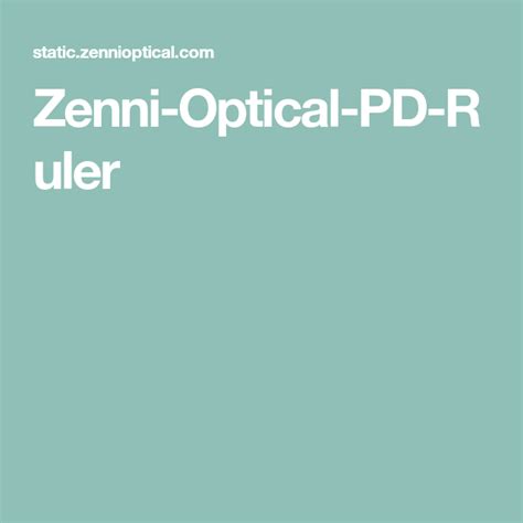 Zenni Optical Pd Ruler Printable