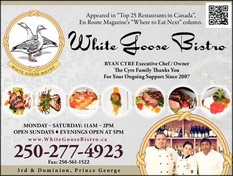 White Goose Bistro - Prince George, BC | British Columbia Local