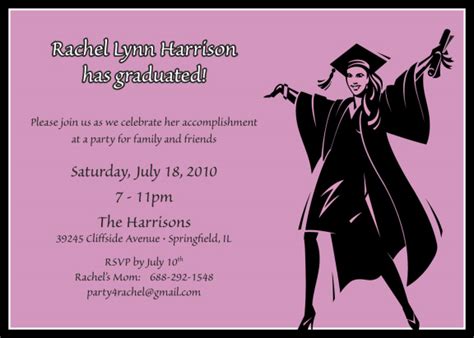 Female Graduation Party Invitations Personalized Graduation Cutouts ...