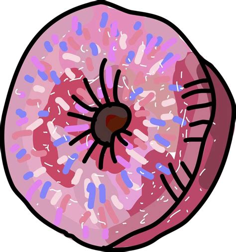 Pink donut, illustration, vector on white background. 13802075 Vector ...