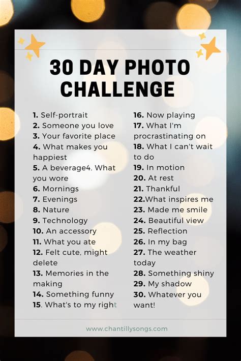 Do a 30-Day Photo Challenge for the New Year! | 30 days photo challenge ...