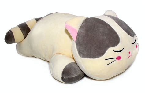 Vintoys Very Soft Cat Big Hugging Pillow Plush Kitten Kitty Stuffed Animals Gray 606993444175 | eBay