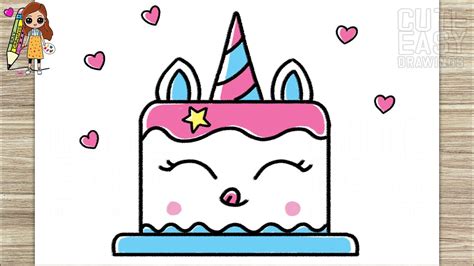 easy and pretty unicorn cake you need to follow these simple steps. first, start by drawing the outl