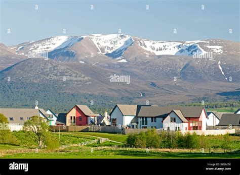 Aviemore village in the foothills of the Cairngorm mountains Inverness-shire Highland Region ...