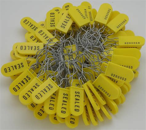 Plastic Wire Padlock Security Seals Sequentially Numbered Yellow (Pack of 100) - - Amazon.com