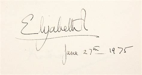 Royal Signatures: Queens Elizabeth