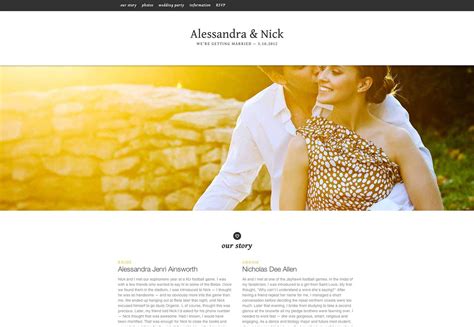 A customized wedding website is an important foundation to a couple's ...