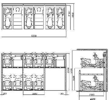 Two-tier parking system Motorcycles | Parking design, Interior ...