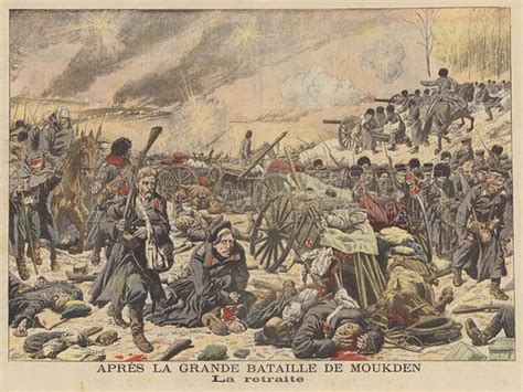 Russian retreat after the Battle of Mukden, Russo-Japanese War stock image | Look and Learn