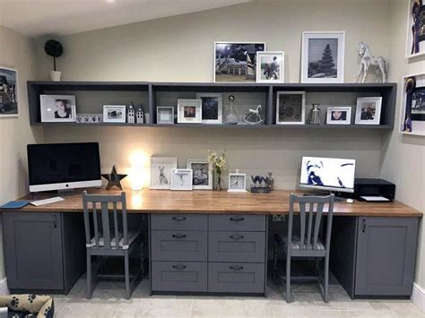 Ways To Decorate A double return desk made easy | Basement home office ...