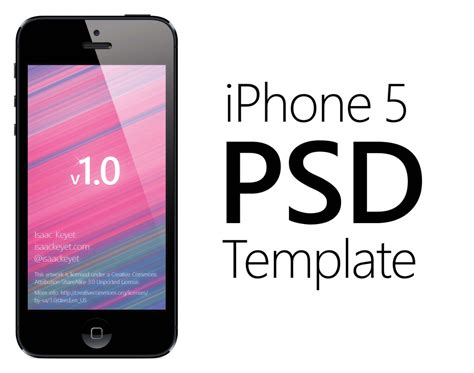 iPhone 5 PSD Template – Isaac Keyet