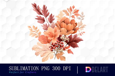 Watercolor Autumn Bouquet Flower Clipart Graphic by DelArt · Creative ...