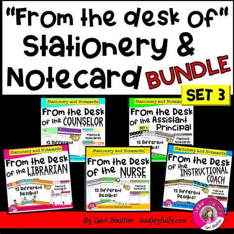 “FROM THE DESK OF…”(Set 3) Stationery & Note Card BUNDLE | Lead Joyfully