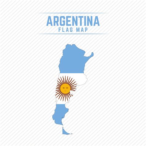 Argentina Map With Flag