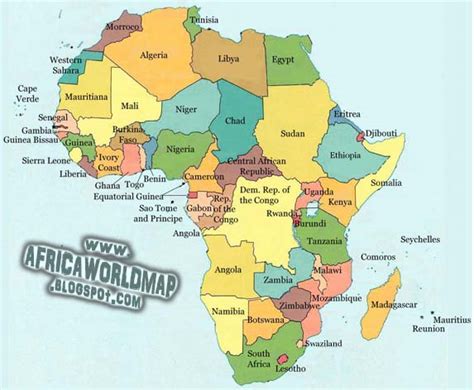 Africa Continent World Map
