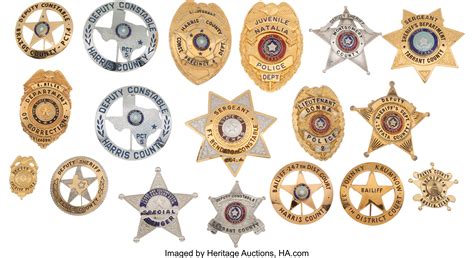 Large Lot of Eighteen Texas Law Enforcement Badges.... (Total: 18 | Lot ...