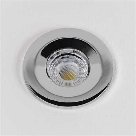 Polished Chrome Fire Rated Fixed LED Downlights Dimmable - Elesi