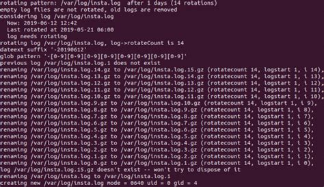 Logrotate – ajout / test d’une configuration de rotation des logs