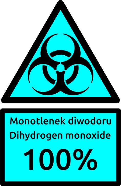 Dihydrogen monoxide - Openclipart