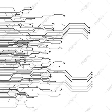 Technology Circuit Board Hd Transparent, Creative Technology Line Circuit Board Elements ...