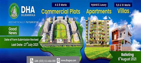 DHA Gujranwala New Booking 2021: Villas, Apartments & Commercial Plots - Manahil Estate