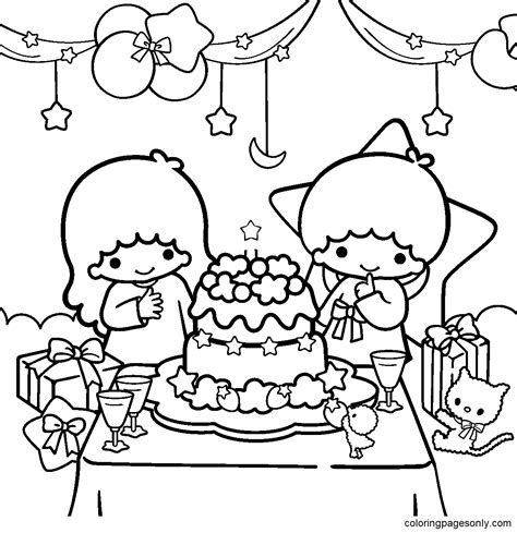 Little Twin Stars Coloring Pages