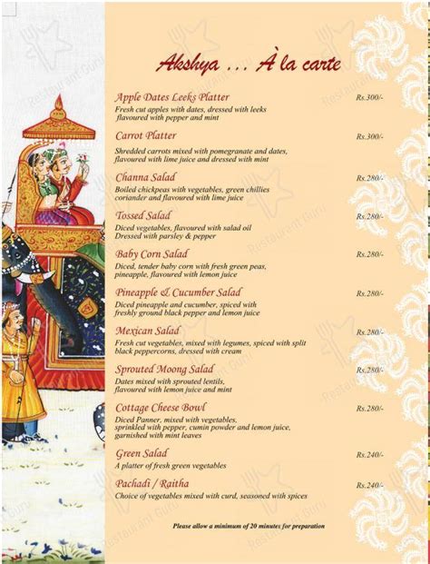 Menu at Annalakshmi Restaurant, Chennai, No 6 Mayor Ramanathan Salai