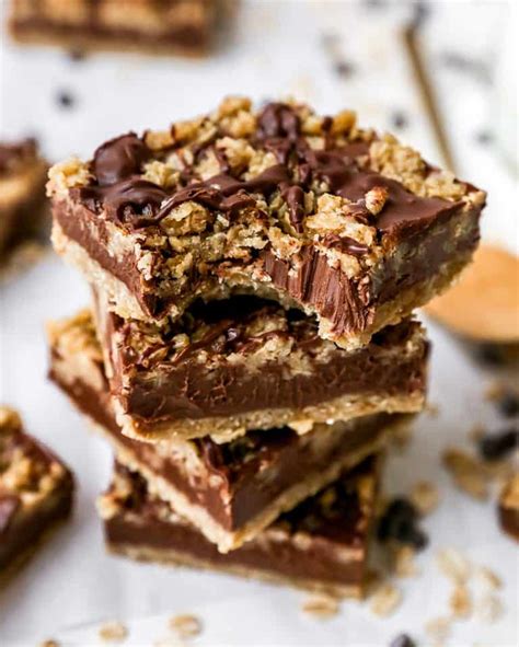 Chocolate Peanut Butter Oatmeal Bars - JoyFoodSunshine