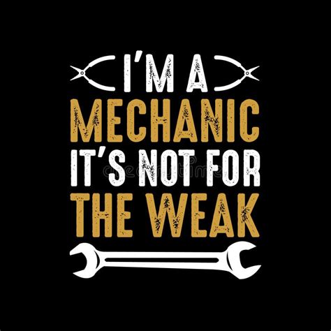 Mechanic Funny Quote and Saying, Good for Print Stock Illustration - Illustration of shirt ...