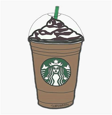 Coffee Tea Starbucks Latte - Starbucks Drawing, HD Png Download - kindpng