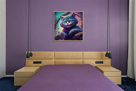 Cheshire Cat Art, Cheshire Cat Printable, Colorful Cat Poster, Cat ...