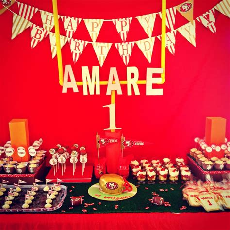 49ers birthday theme dessert table | Party Ideas | Pinterest | Dessert tables, Birthdays and ...