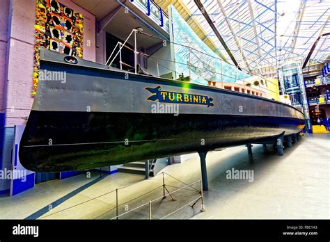 Turbinia steam turbine ship at Newcastle Discovery Museum Stock Photo - Alamy