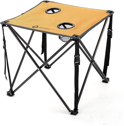 ARROWHEAD OUTDOOR Heavy-Duty Portable Foldable Camping Table w/ 2 Cup ...