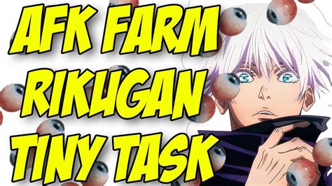 How to AFK Tiny Task Farm Rikugan Eyes in Anime Adventures Update 6 for Gojo Six Eyes Tutorial ...