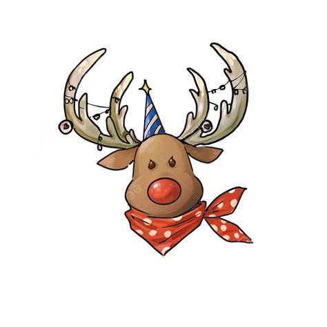 Cute Rudolph Christmas Deer, Cartoon, Screen, Ad PNG Transparent ...