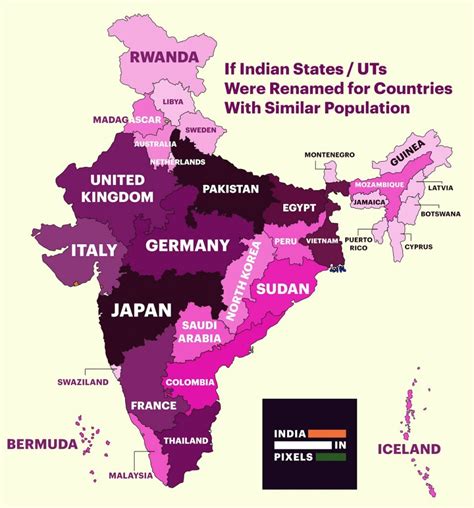 If Indian states were renamed after countries with similar population