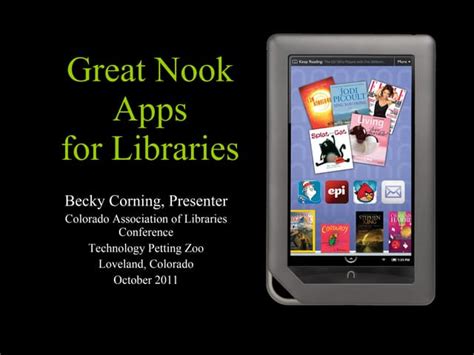 Great Nook Apps for Libraries | PPT