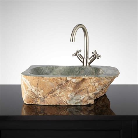 Kandi Natural Stone Vessel Sink - Traditional - Bathroom Sinks - by ...