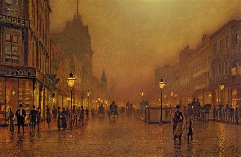 A Street At Night by John Atkinson Grimshaw